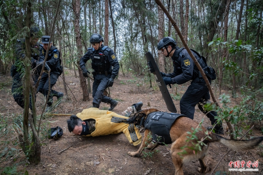 四川省绵阳市公安局在北川羌族自治县山区组织开展冬季实战练兵比武活动