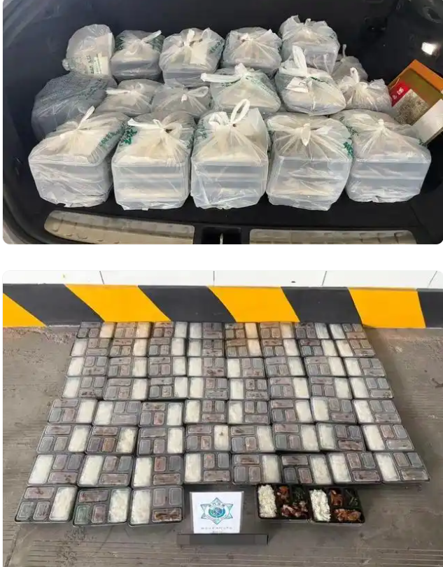男子从内地偷运51公斤盒饭，企图藏于车内入境澳门，在口岸被查获