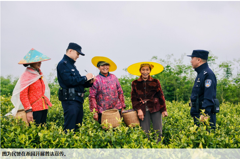 湖北省大冶市公安局将警力沉到茶园、服务送到地头，摸排各类安全隐患及涉农纠纷