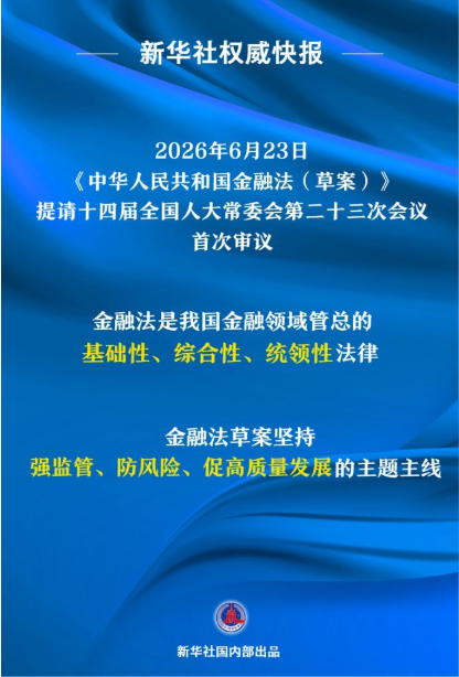 金融法草案首次提请全国人大常委会会议审议